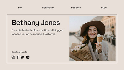 Website Design for bethany jones, Logo, Website, ux uI branding logo motion graphics ui