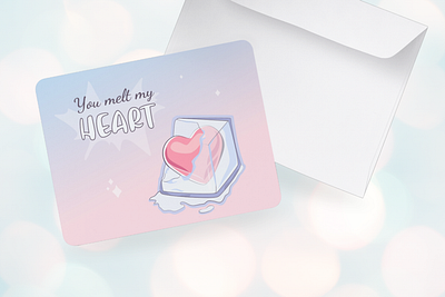 Valentine's Day Card graphic design greeting card holiday illustration love romantic valentines day card weekly warm up