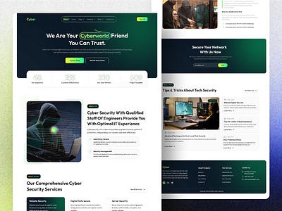 Cybersecurity/Tech Services Website Design. cybersecurity data protection engaging interface it solutions modern ui network protection tech aesthetic tech services trust reliability website security