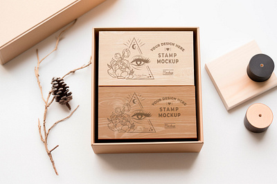 Bullet journal wooden stamp mockup 3d branding graphic design logo mockup motion graphics