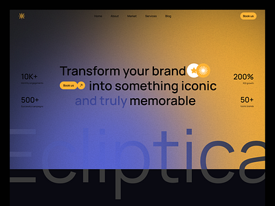 Ecliptica - Digital Marketing Agency agency ai branding company dark design digital elementor framer landing marketing mode page profile style ui webflow website wordpress