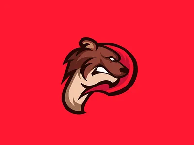 Primal Warriors animal mascot logo bear bear logo mascot logo pbear