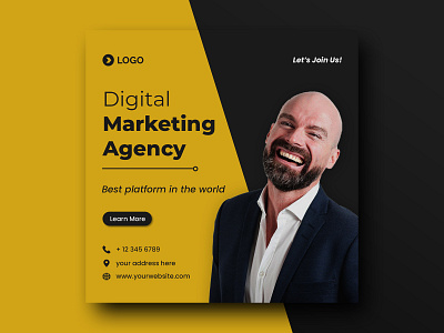 Digital Marketing Social Media Banner Design ads advertisement agency banner business company digital layout marketing promotion sale social media