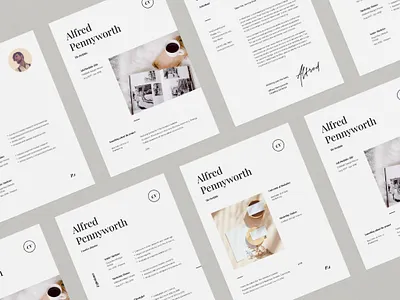 Resume & Portfolio Template - Alfred clean resume creative resume curriculum vitae cv cv template minimal resume modern modern resume portfolio professional resume resume cv resume template template