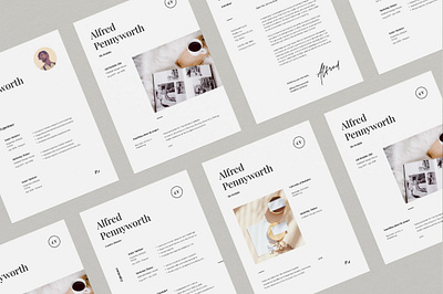 Resume & Portfolio Template - Alfred clean resume creative resume curriculum vitae cv cv template minimal resume modern modern resume portfolio professional resume resume cv resume template template