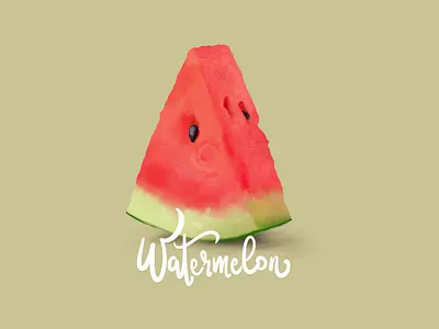 Watermelon calligraphy drawing fruits lettering wacom intuos watermelon