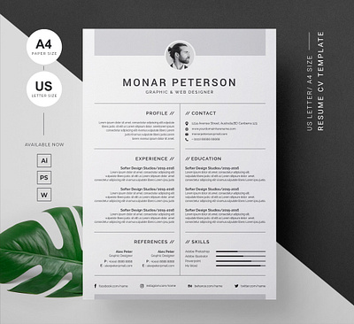 Resume/CV clean resume creative resume curriculum vitae cv template download free modern modern resume professional professional resume resume resume design resume template template