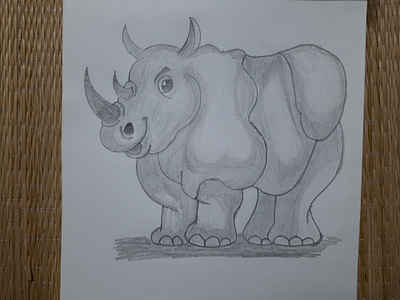 Rhinoceros Art animal animal art animals art art board design hand crafted hand drawing pencil art pencil drawing rhinoceros sketch sketch drawing