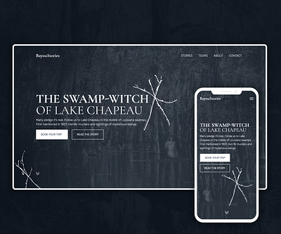 The Swamp-Witch // Halloween, spooky, horror website book dark ui halloween horror spooky swamp ui ui ux uiux webdesign website