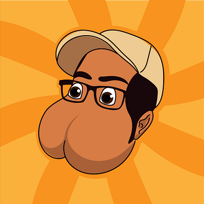 Buttface 2000 character design illustration vector