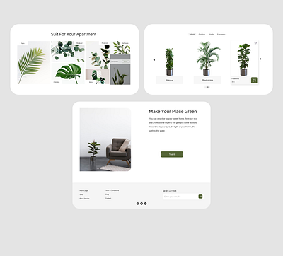 Buy Plants Online ecommerce iconly landing ui ui design ux website concept