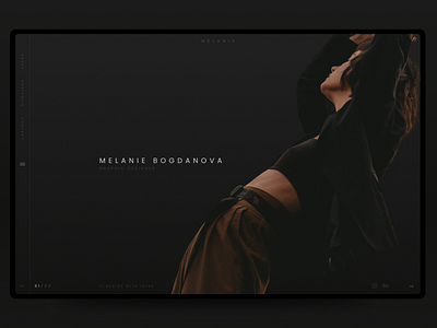 Personal site concept dark theme design girl interface minimal ui ux web web design webdesign website