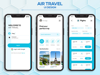 Air Travel App UI Mockup Design app design app mockup mobile app mobile app design mobile ui ui ux ui design uidesign ux ux design