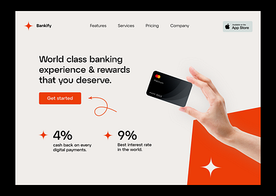 Banking Website - Landing Page banking design flat product design ui ux web design