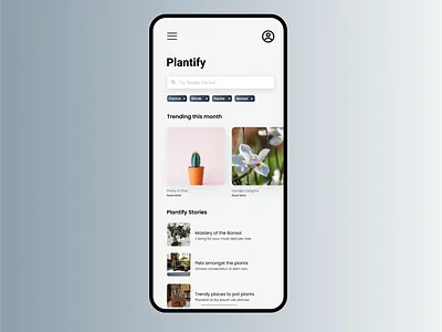 Plantify - Plant App Design @daily ui @interfacely @uidesign @uiux @webdesign @prototyping @uiux design adobe creative design graphic design illustration typography ui ux