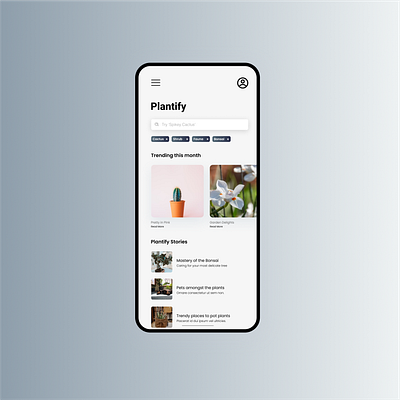 Plantify - Plant App Design @daily ui @interfacely @uidesign @uiux @webdesign @prototyping @uiux design adobe creative design graphic design illustration typography ui ux