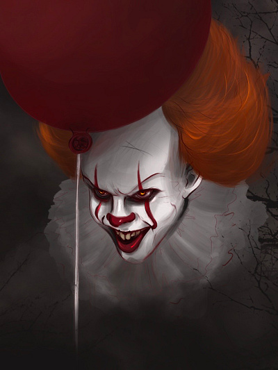 Pennywise art design illustration illustration art illustrator painting procreate procreate art procreateapp vector