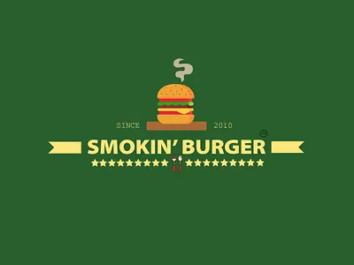 SMOKIN ' BURGER adobeillustator brand brand design brand identity branding branding design inspiration interaction logo logo design logodesign logos logotype minimal minimalist logo social media design typography vector