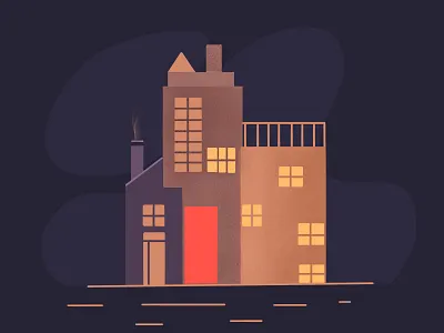 House illustration design illustration procreate vector