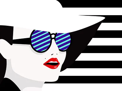 The 'Not My Art' Art design illustrator lips popart potrait vector women women in illustration