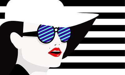 The 'Not My Art' Art design illustrator lips popart potrait vector women women in illustration