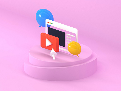 Blog app c4d design illustration ui