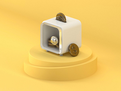 Deposit icon app c4d design illustration ui