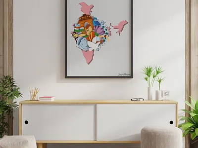 Paper-Cut Digital Illustrations animal culture depth design drop shadows fish graphic design illustration illustration art illustrator india indian low poly lowpoly realistic vector