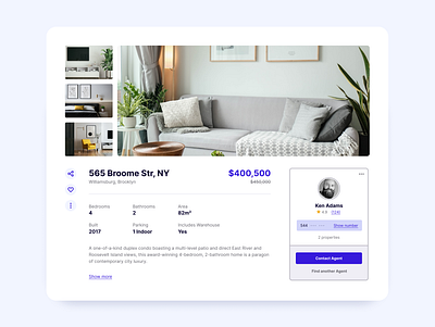 Real Estate - Details Page design details page inter real estate ui web design website