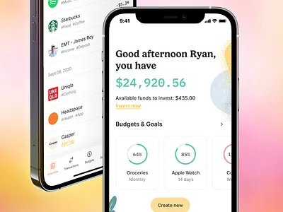 Earmark iOS Design app dashboard design ios iphone iphone 12 phone tabs ui ux