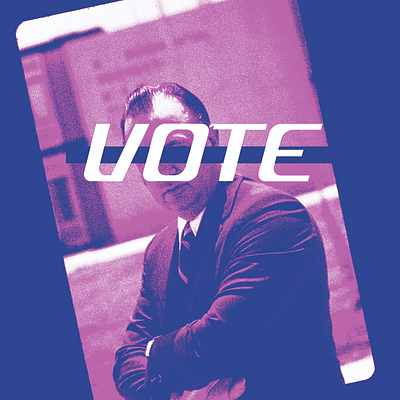 vote 2020 - 2 experiment halftone photo texture typography vote