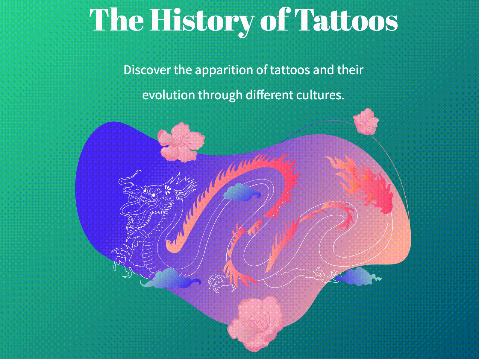 Dragon — Landing Page design dragon gradient illustration landingpage ux uxui vector vector art webdesign
