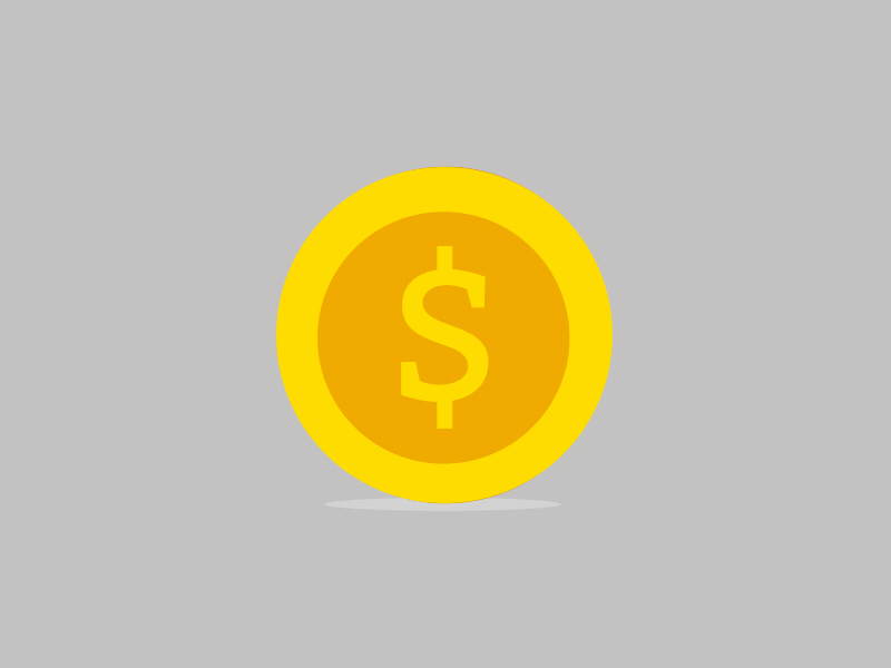 3d coin 2d art 2danimation aftereffects animation animation gif coin dollar fake3d illusion illustration motiongraphics