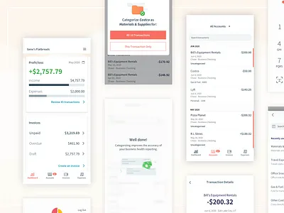 Sunrise Mobile App art direction bookkeeping expenses invoicing mobile app mobile app design mobile application mobile design mobile ui ui ux ux design