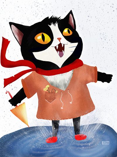 Happy cat animal book cover bookillustration children book illustration childrens book childrens illustration design illustration illustration art orderill
