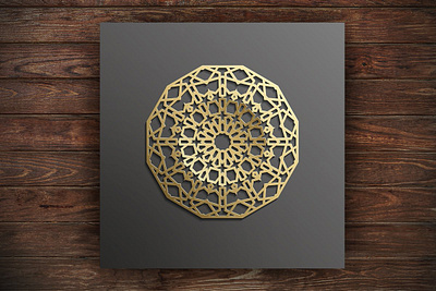 Islamic logo design. Mandala in islamic art. 3d arab arabic logo background design illustration islam islamic art islamic logo islamic pattern mandala motif muslim pattern ramadan ramadan kareem ramadan mubarak texture vector wood