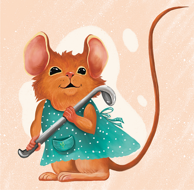 Mouse hostess animal book cover bookillustration children book illustration childrens book childrens illustration design illustration illustration art procreate