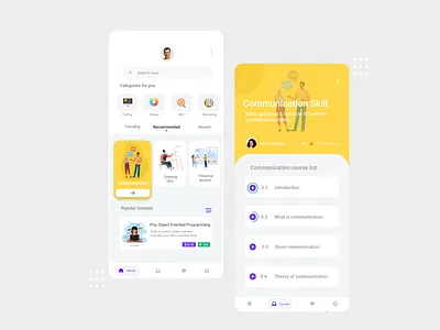 Course App UI Design figma figmadesign ui uidesign uiux uxdesign xd xd design