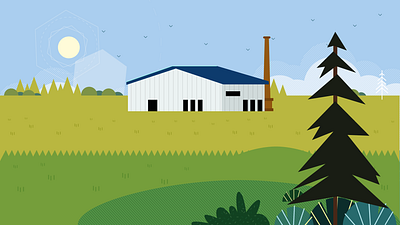 Nobel Warehouse adobe aftereffects animación animation design flat illustration illustrator landscape mexico