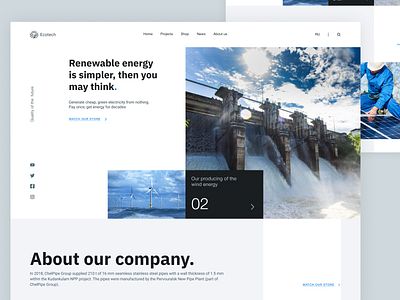 Ecotech website ecology figma minimalism ui webdesign website wordpress