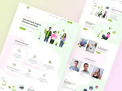 Digital Agency clean design clean ui creative design digital digital agency digital art figma grid homepage illustrations interface landing page light typogaphy uidesign visual design webdesign