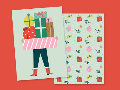 Christmas Presents for Mollie Makes christmas drawing editorial editorial illustration holidays illustration mollie makes pattern patterns photoshop presents procreate