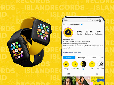 Island Records Logo Redesign android apple watch brand branding concept design graphic design instagram island label logo logodesign logomark logotype minimalist music music player palm palmtree redesign