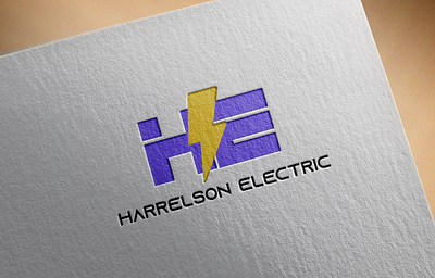 HARRELSON ELECTRIC LOGO branding design flat icon logo logo design logo designer logo mark logotype minimal