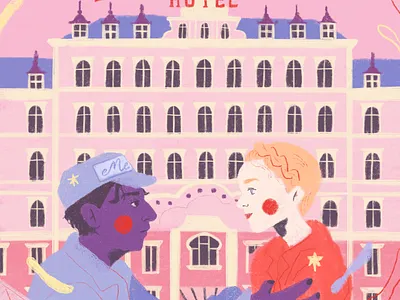 The Grand Budapest Hotel design illustration