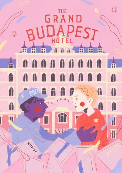 The Grand Budapest Hotel design illustration