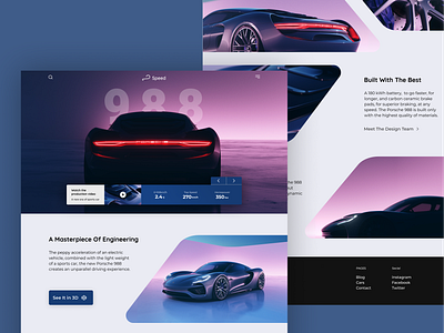 Speed Car Concept Redesign car website clean ui design modern modern design website