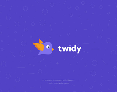 Twidy app design bird branding identity illustration iosapp logo logotype messenger service