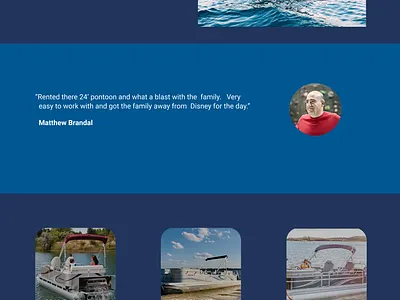 HeroSection for a boat website hero landing page ui ux web