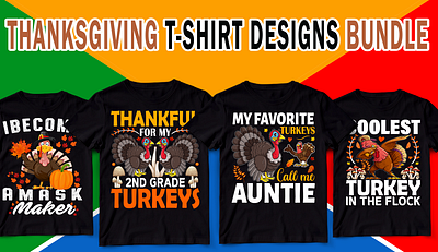 🦃Thanksgiving T-shirt Design Bundle 🦃 christmas t shirts christmas t shirts amazon christmas t shirts for family design illustration thanksgiving thanksgiving day tshirt tshirt design turkey shirt design typography